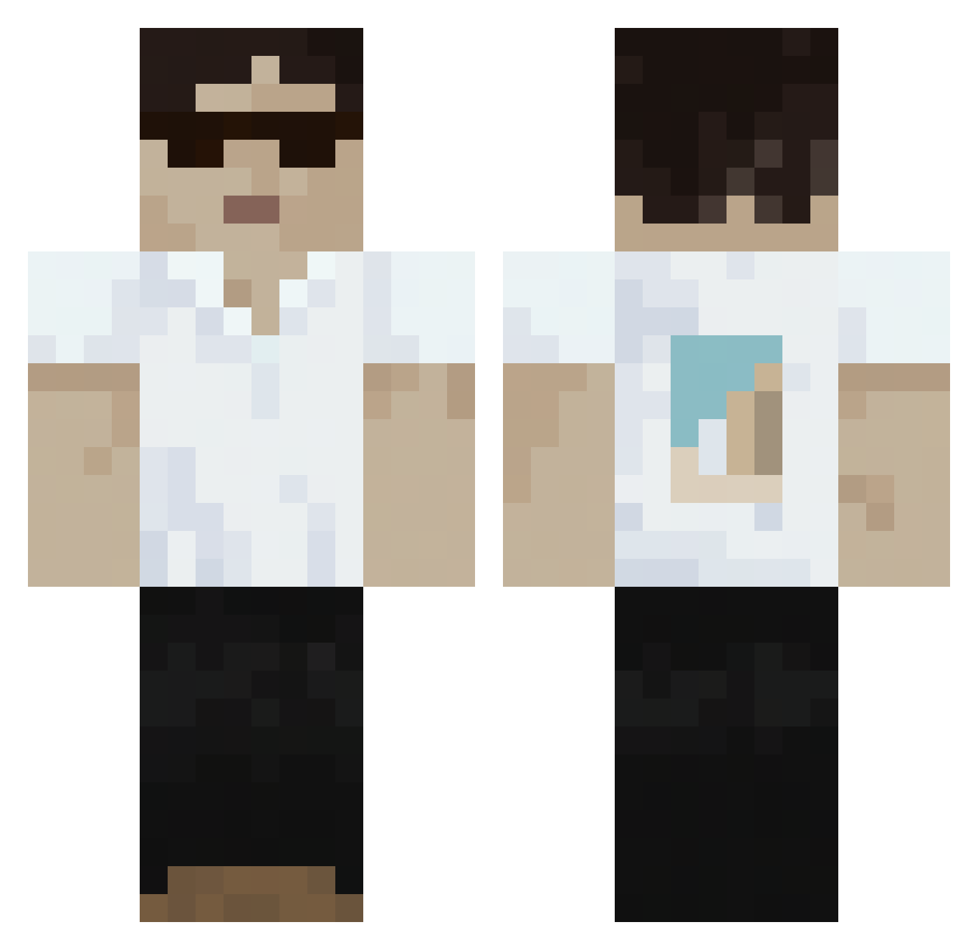 mcmi11liom Minecraft skin, front and back view