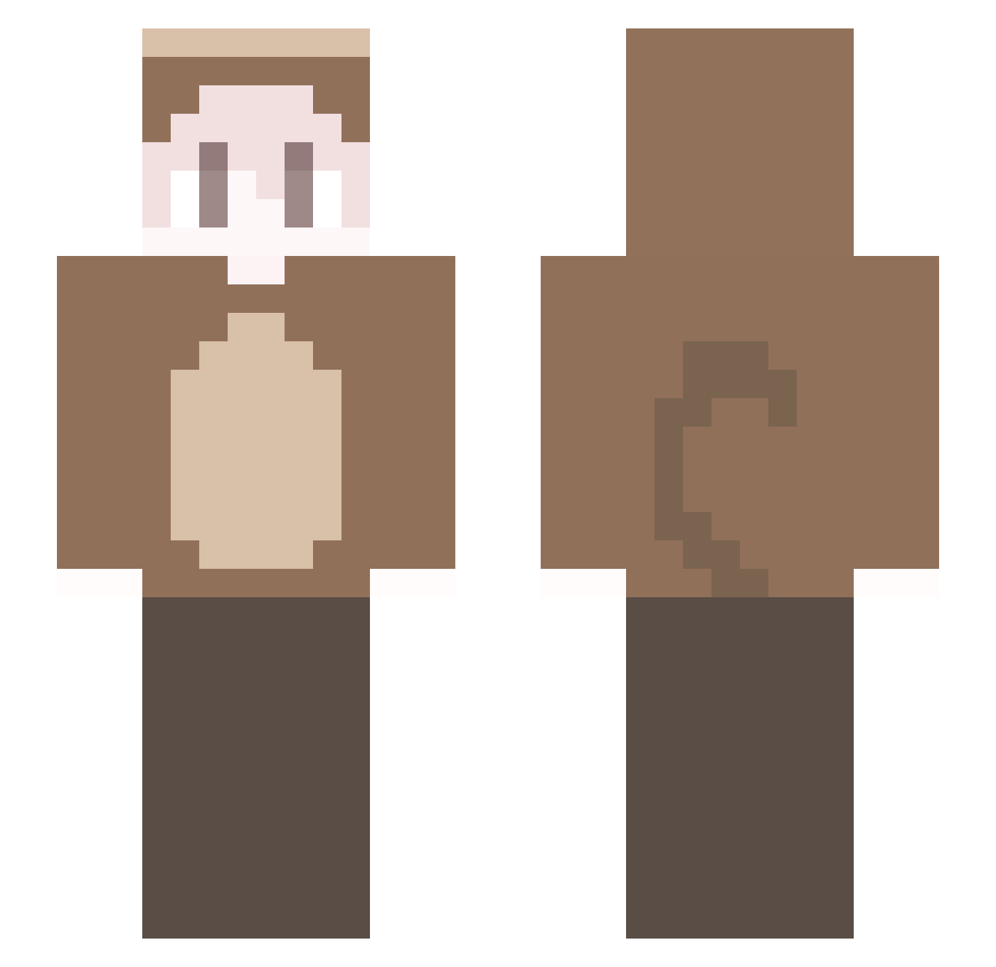 elmonoloko Minecraft skin, front and back view