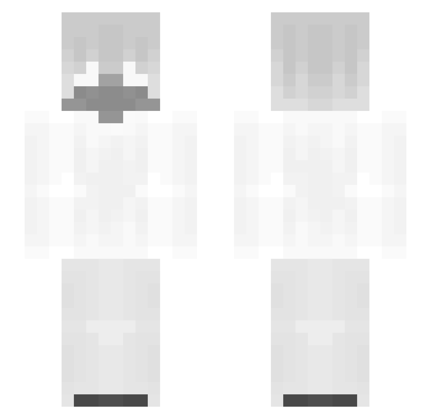 61855265 Minecraft skin, front and back view