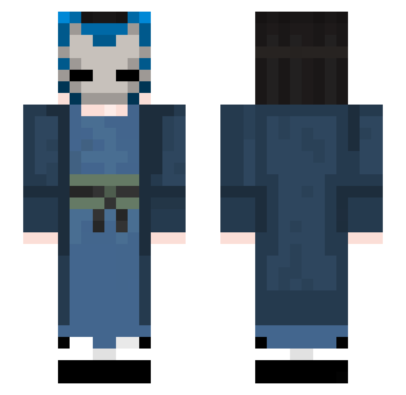 Gardarox Minecraft skin, front and back view