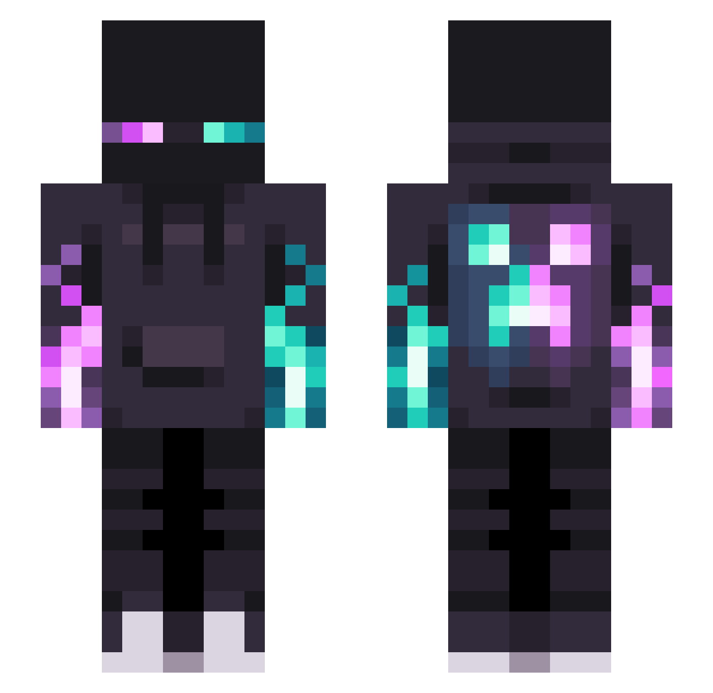 ekkovega Minecraft skin, front and back view