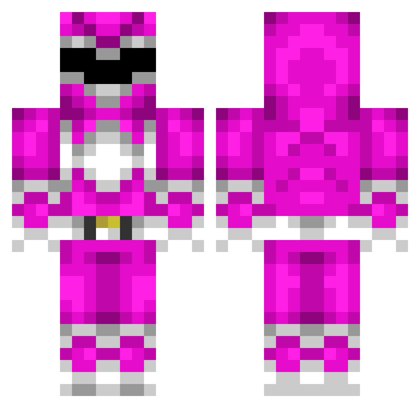 Marree Minecraft skin, front and back view