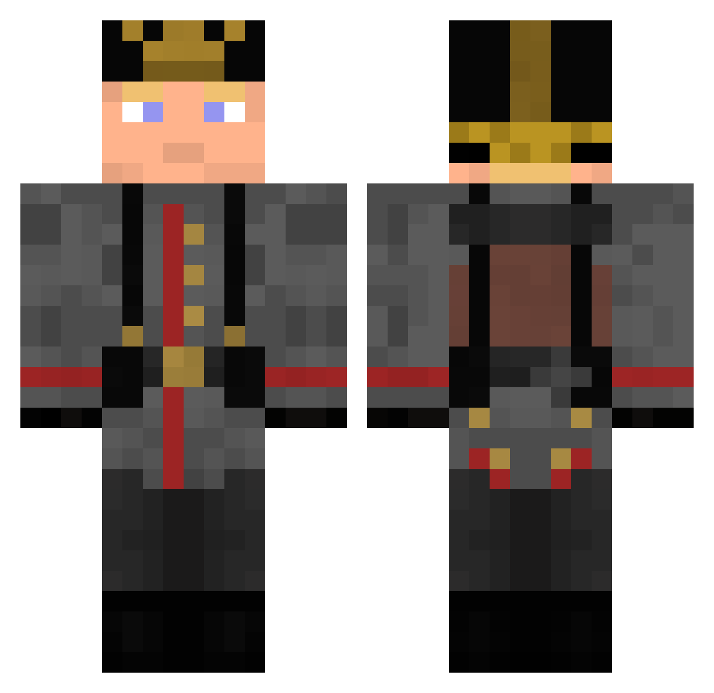 TIMYAMP Minecraft skin, front and back view