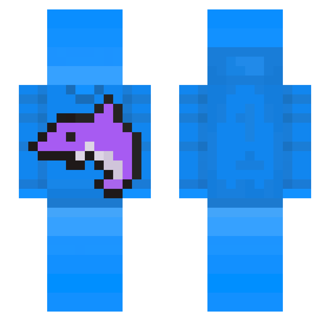 KhaLeh_ Minecraft skin, front and back view