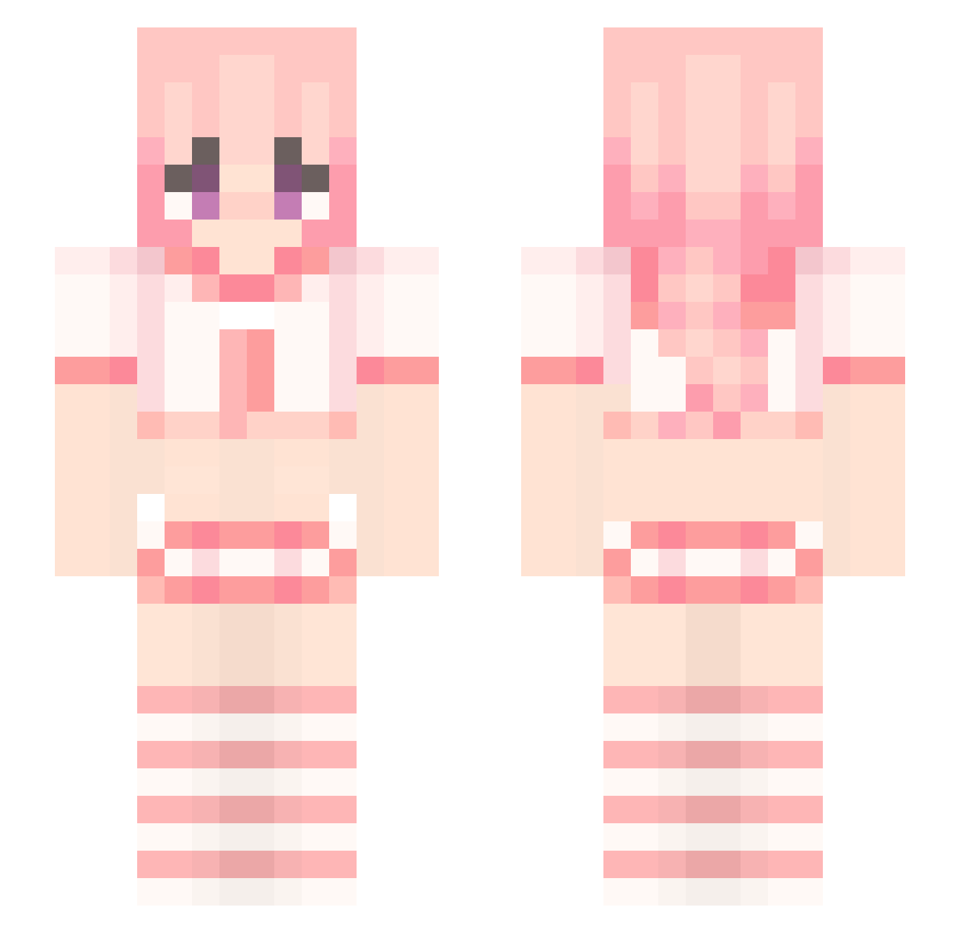 unipugtnt Minecraft skin, front and back view