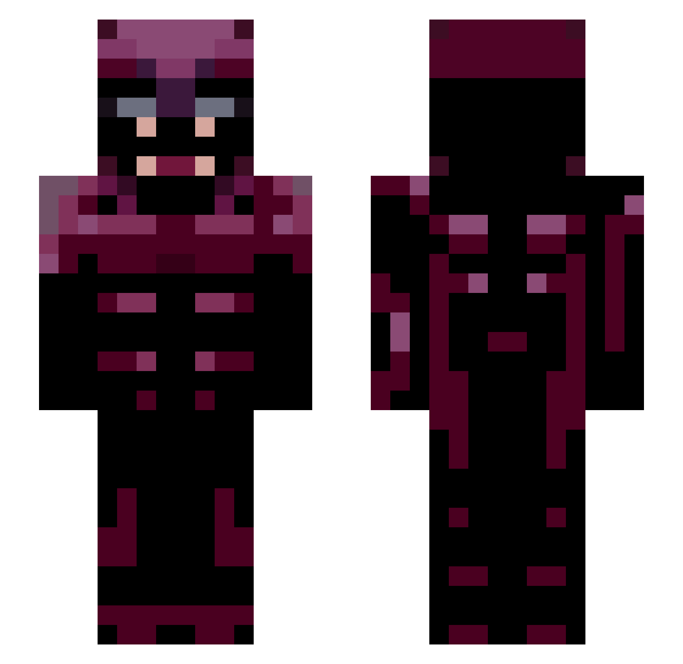 _SilverBat_ Minecraft skin, front and back view