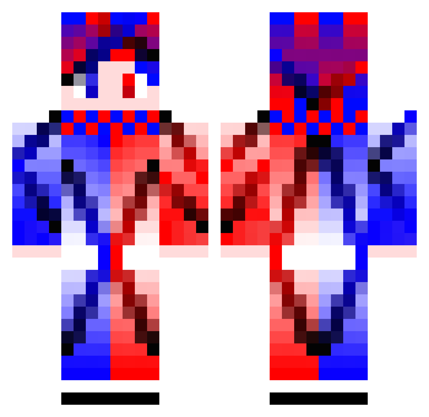 yuchan0110 Minecraft skin, front and back view