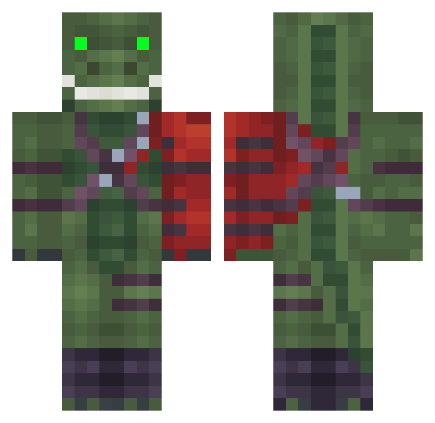 Carry_NugKill Minecraft skin, front and back view