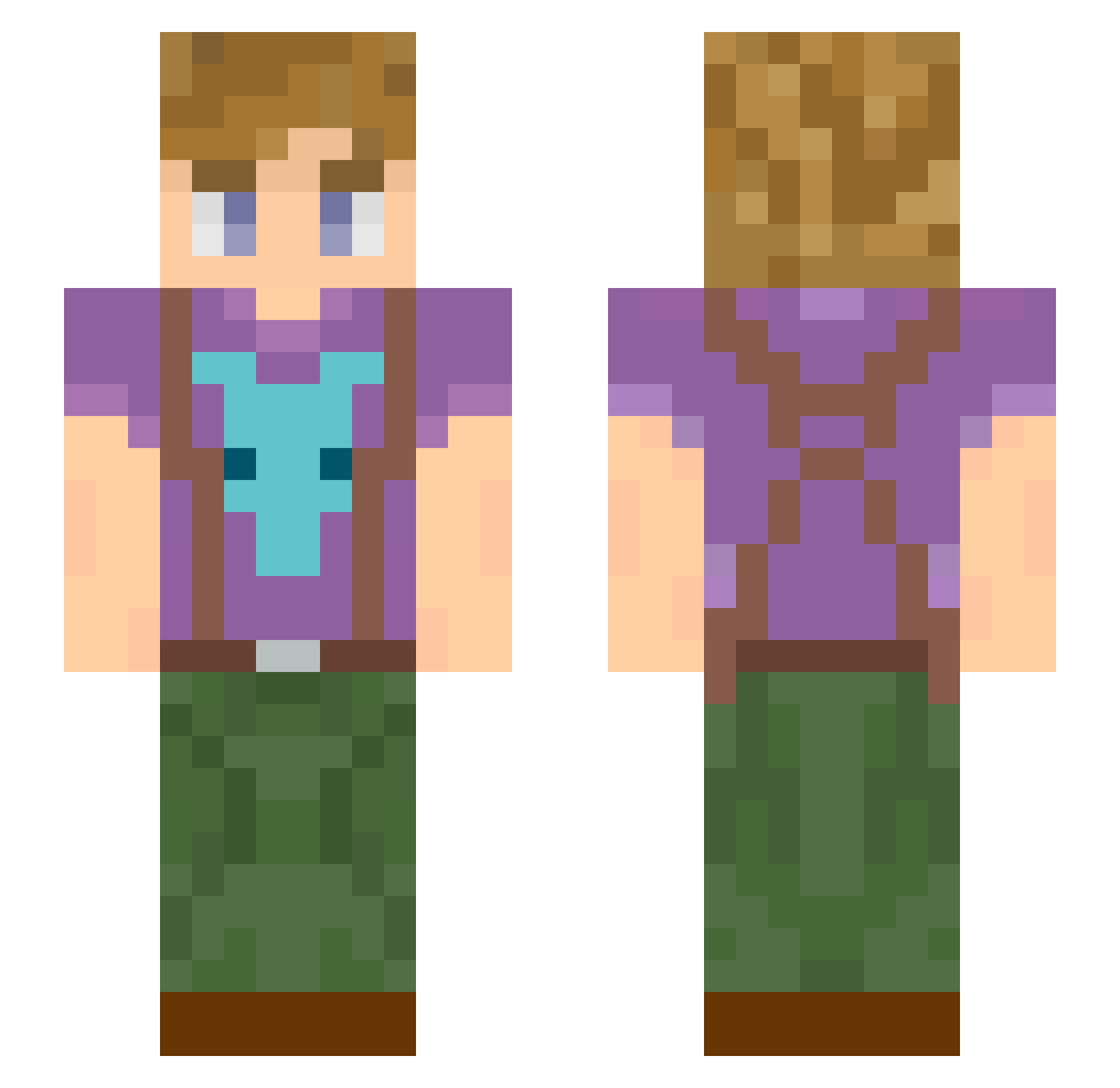 Ed_Schmed Minecraft skin, front and back view