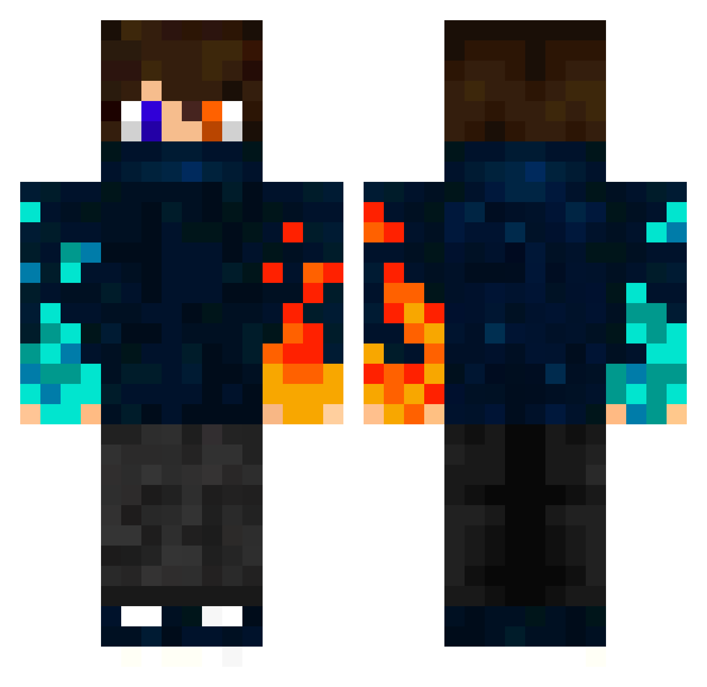 FrizPlay_Game Minecraft skin, front and back view