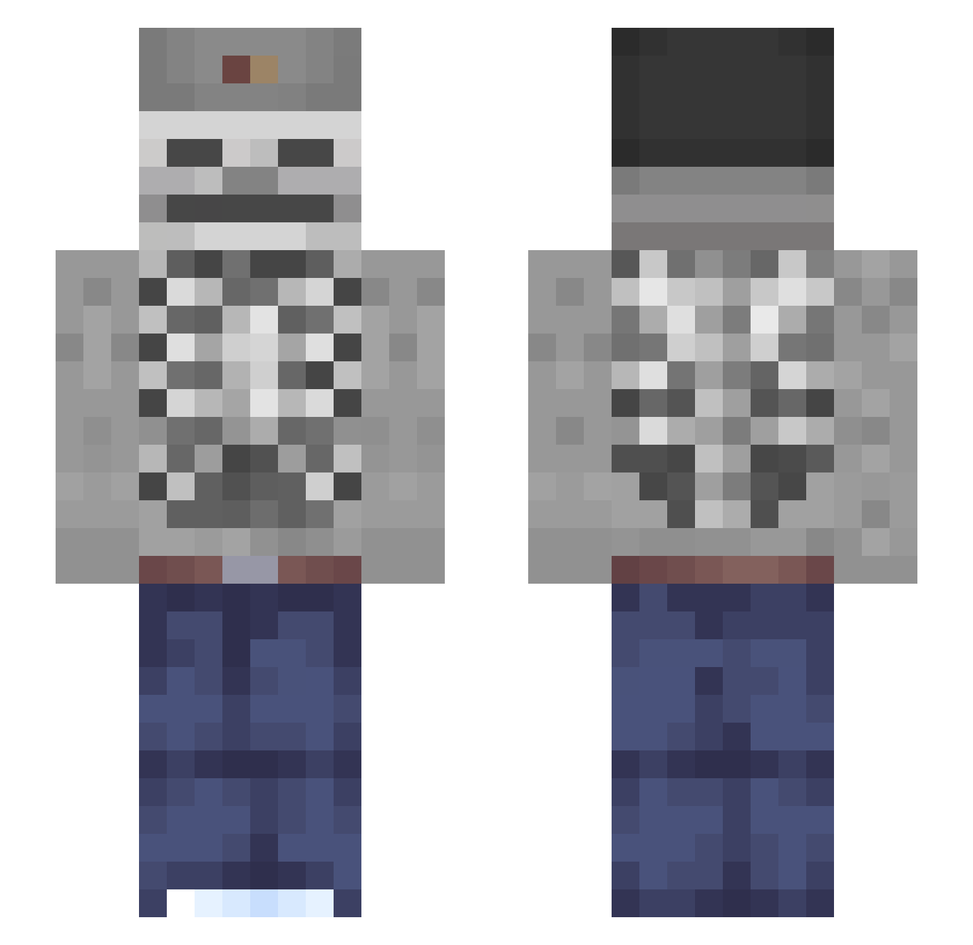 eckoSk8 Minecraft skin, front and back view