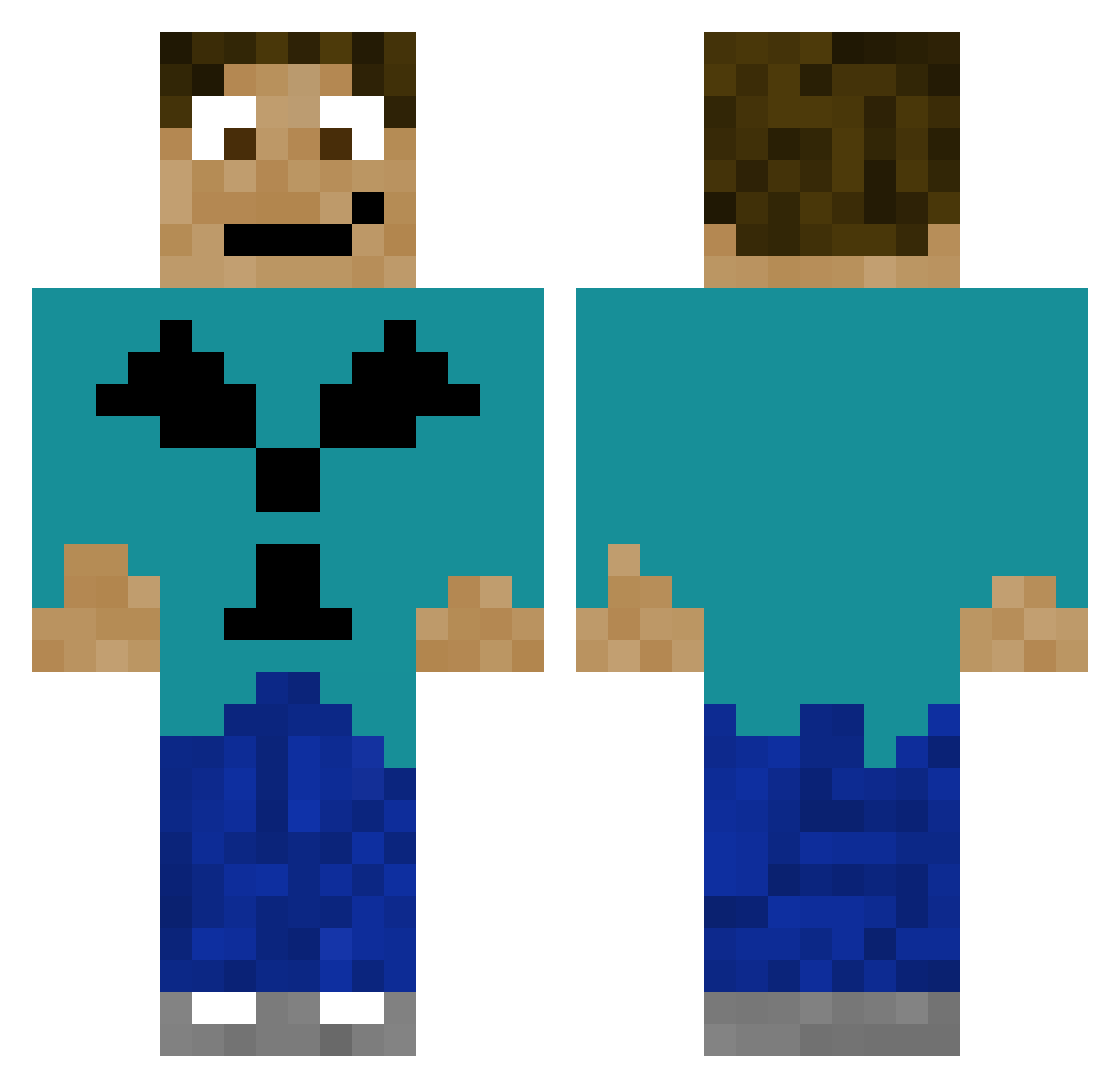 Lukethenuke_495 Minecraft skin, front and back view