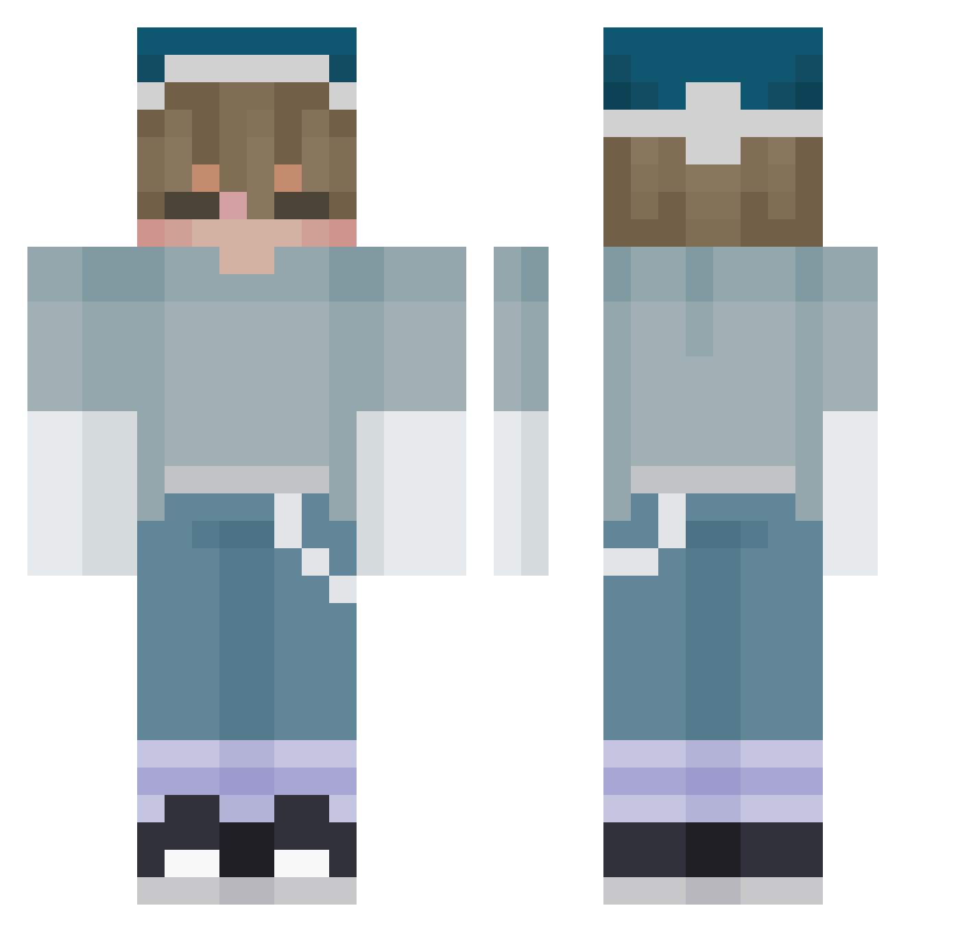 edsleepy Minecraft skin, front and back view
