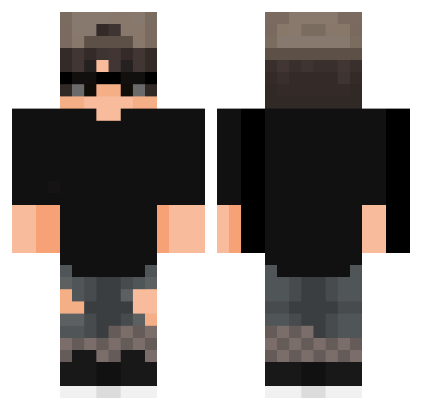D0o9 Minecraft skin, front and back view
