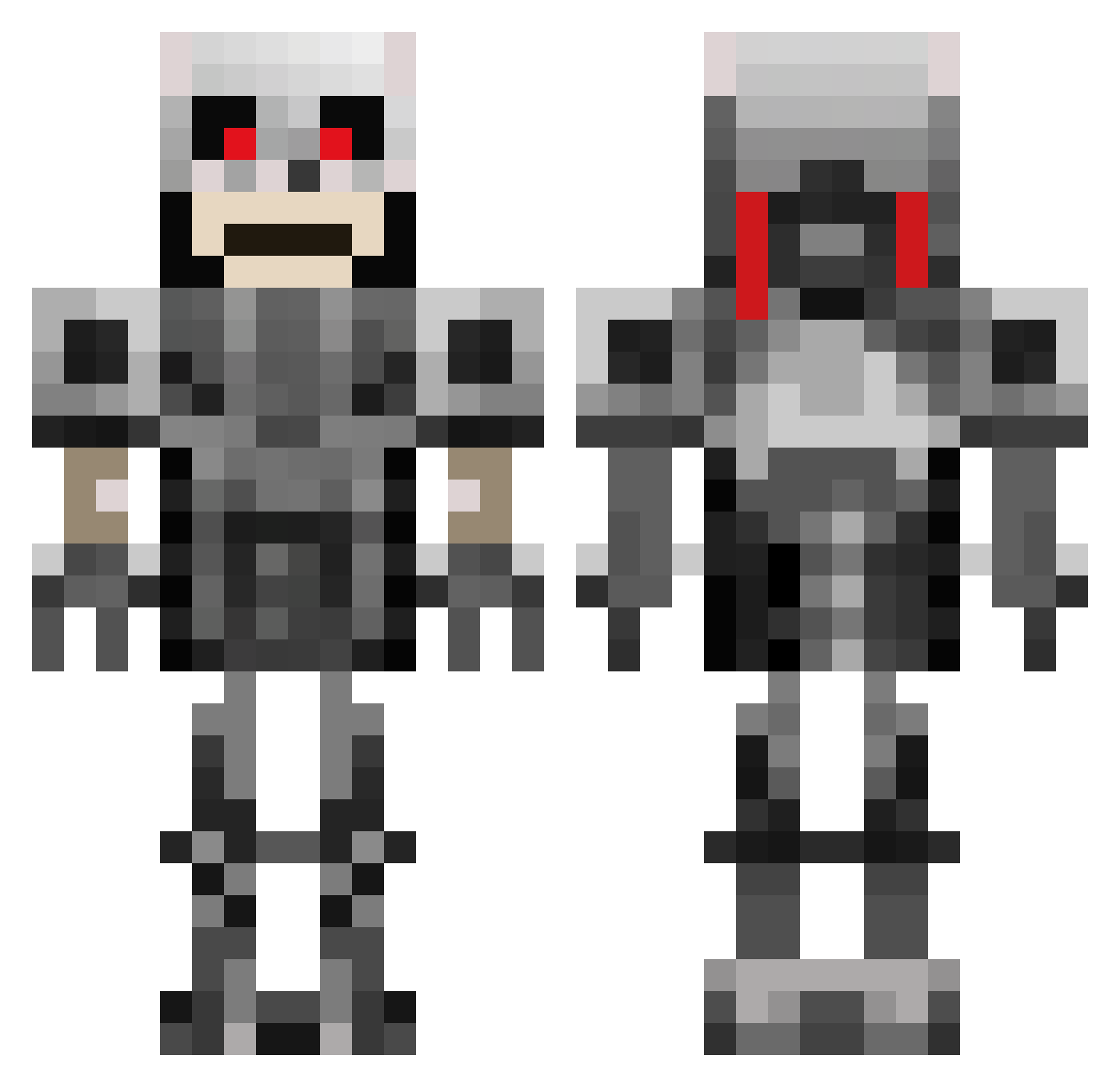 YERES33 Minecraft skin, front and back view