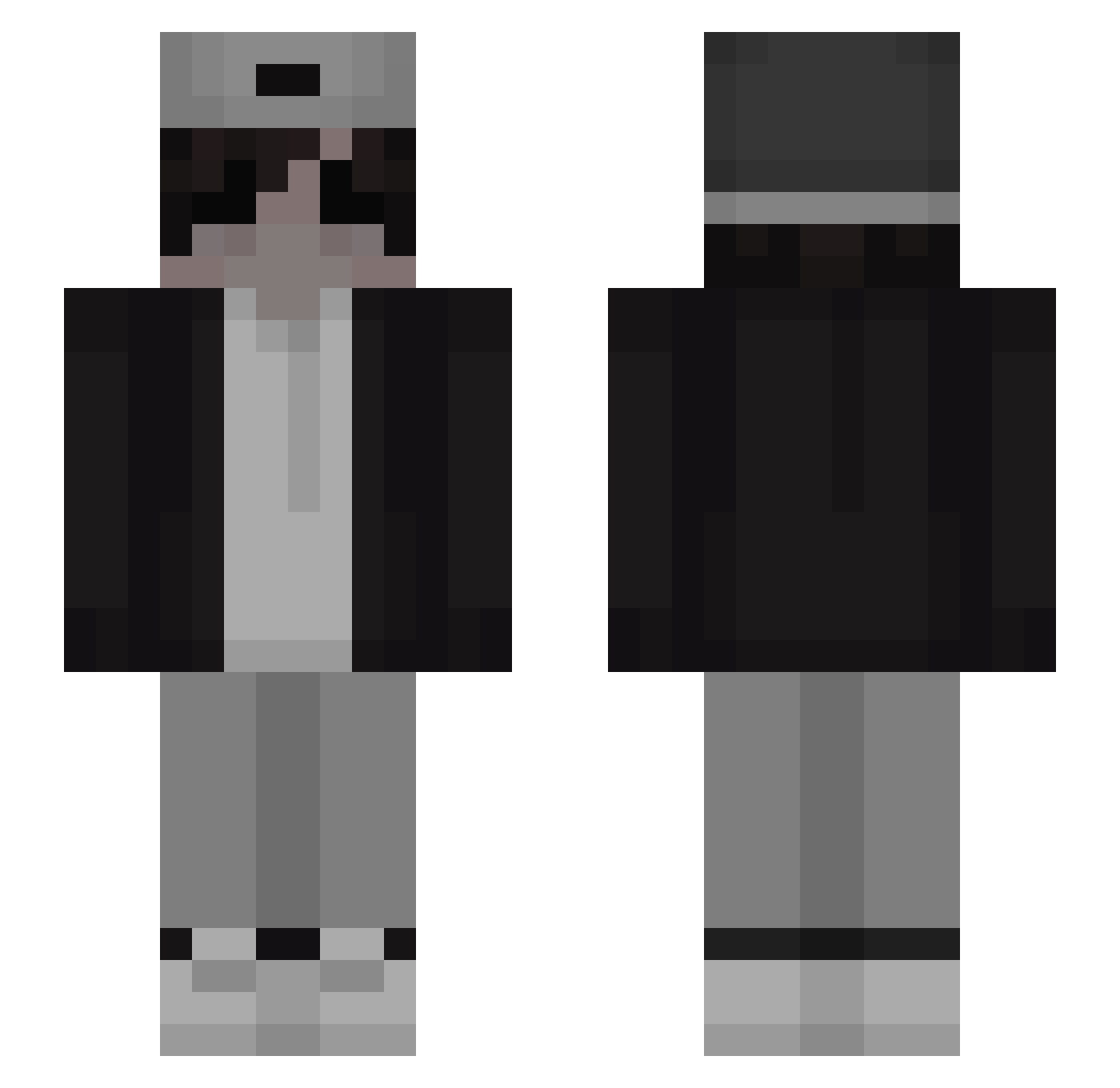 Nepgear_09 Minecraft skin, front and back view
