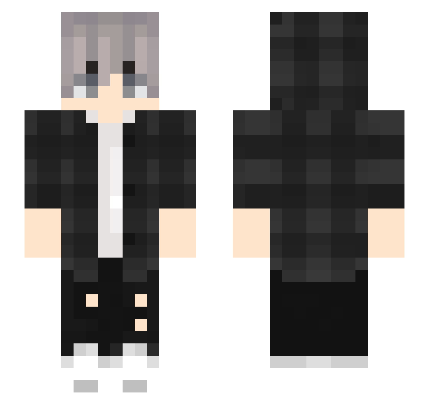 Ssxag Minecraft skin, front and back view