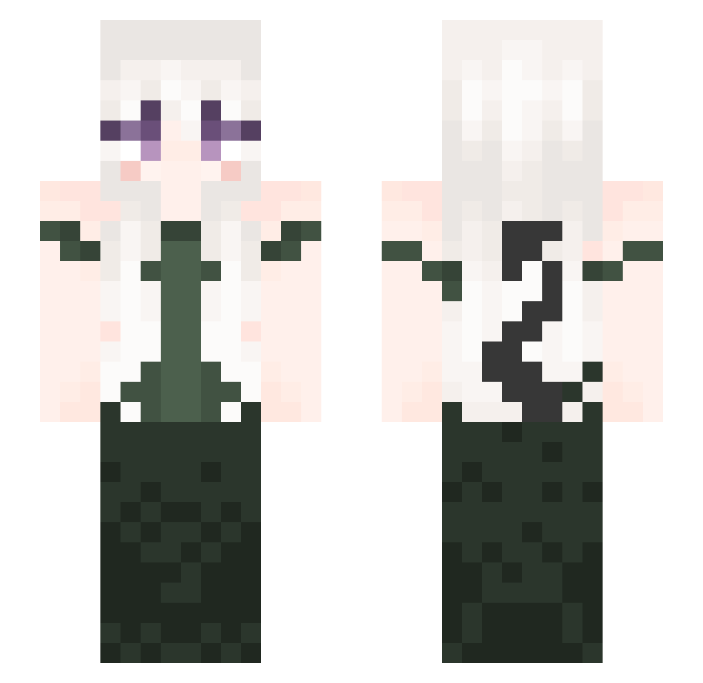 lilbunsi Minecraft skin, front and back view