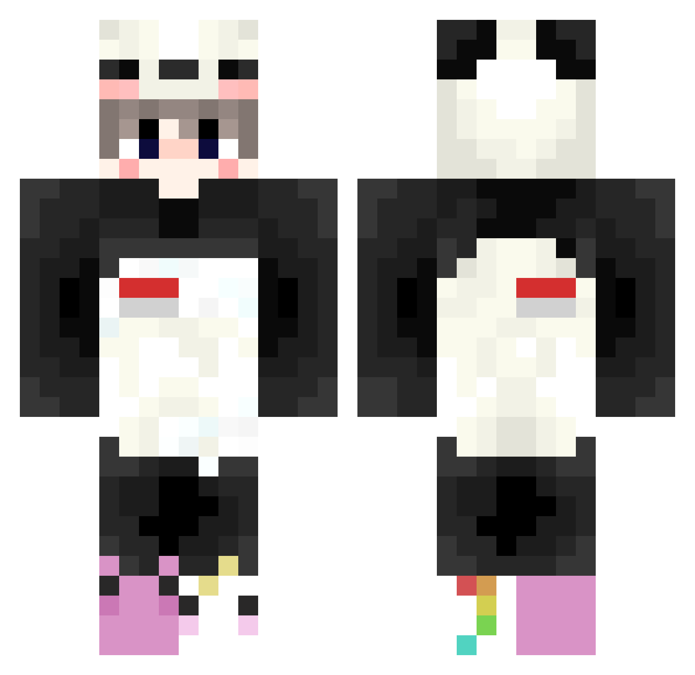 IxLikexYoou44 Minecraft skin, front and back view