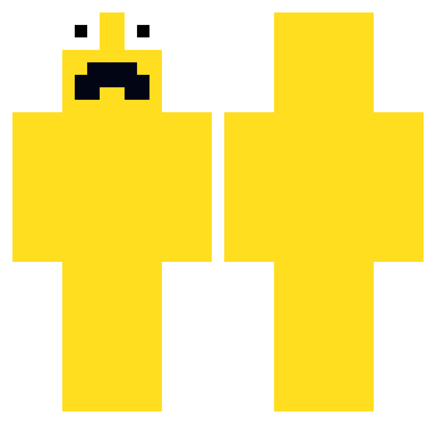 sliku_ Minecraft skin, front and back view