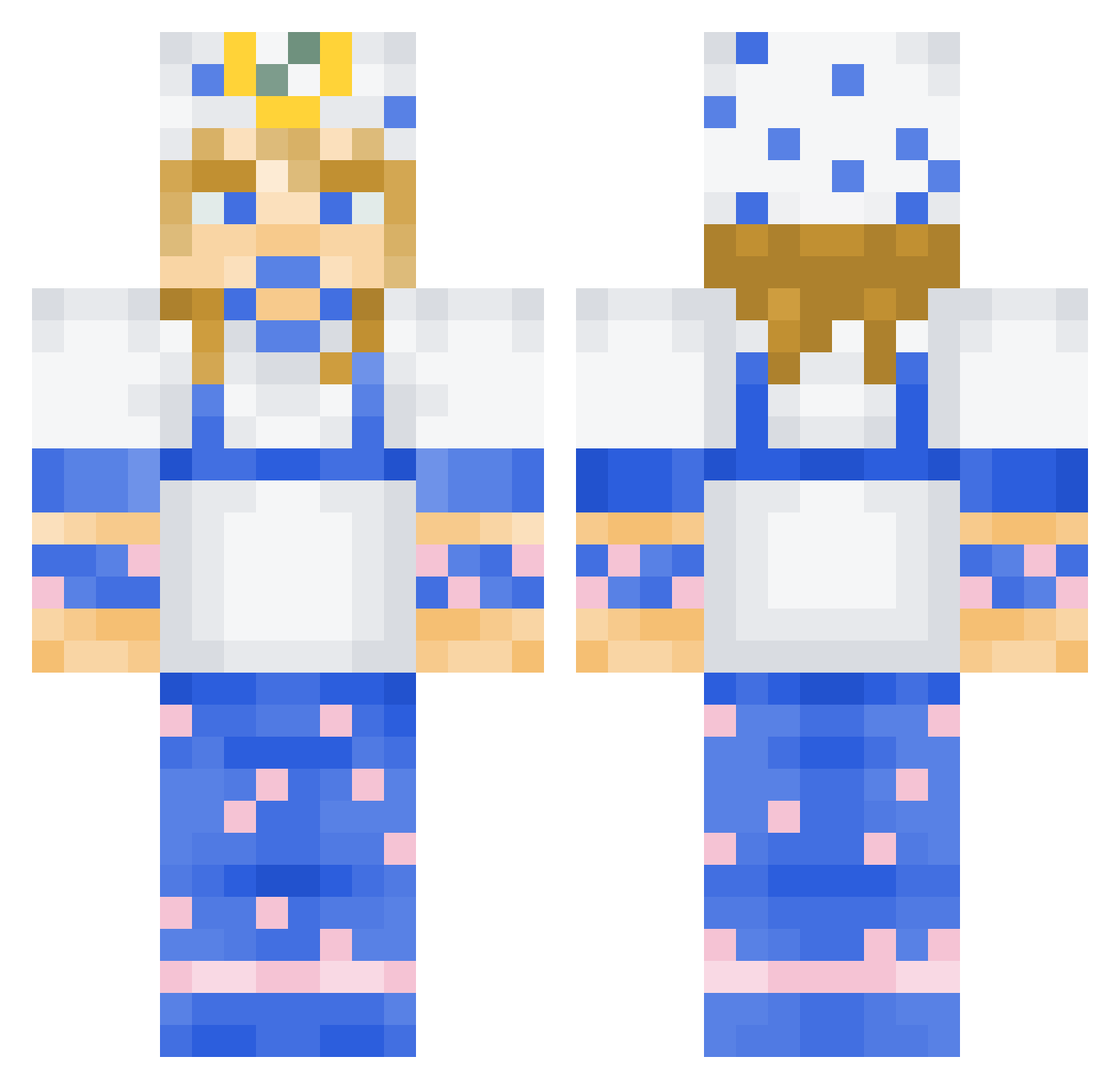 Darkyn Minecraft skin, front and back view