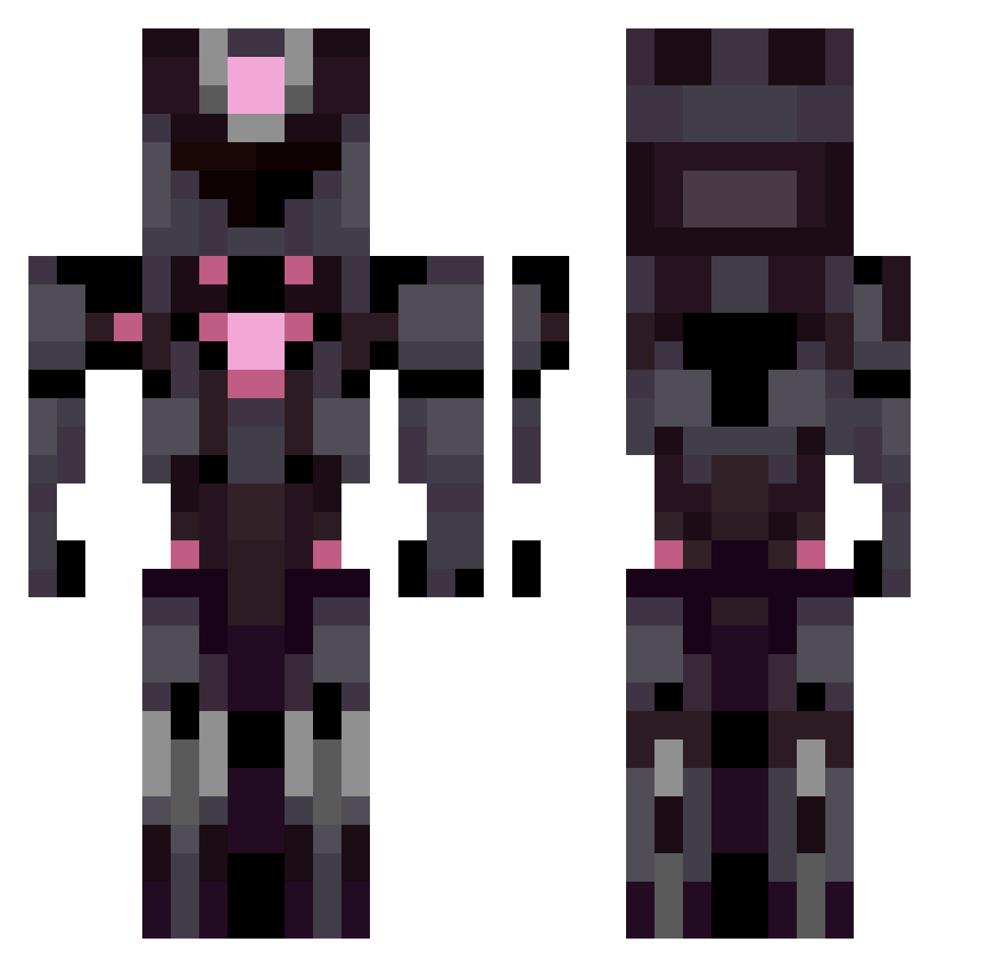 VoltaicCharge Minecraft skin, front and back view