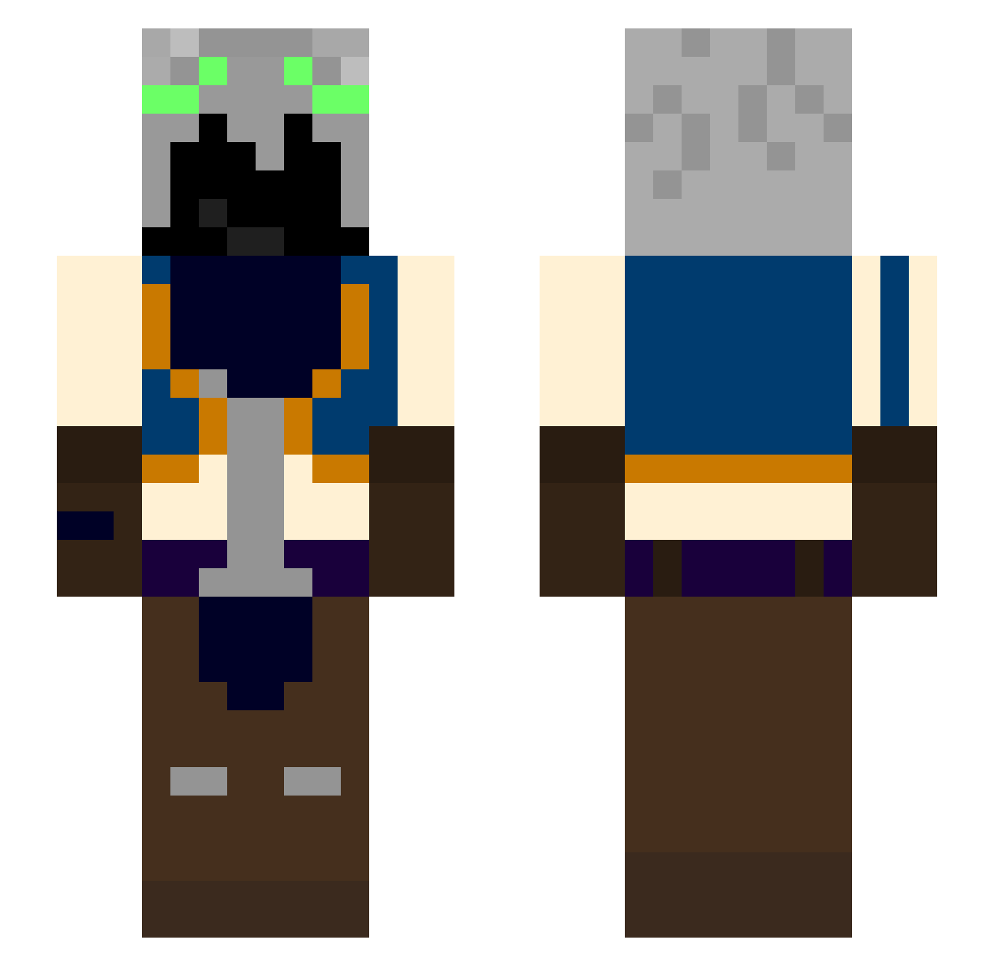 TUTUDUUU Minecraft skin, front and back view