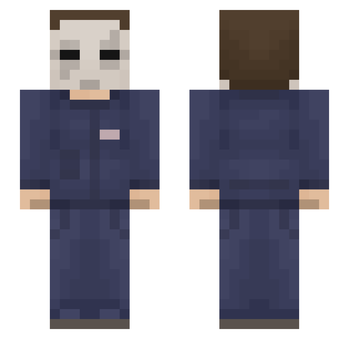 grimeyydeuce Minecraft skin, front and back view