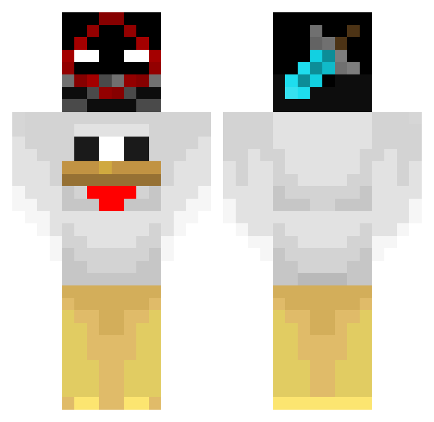 BadBoyHalo Minecraft skin, front and back view