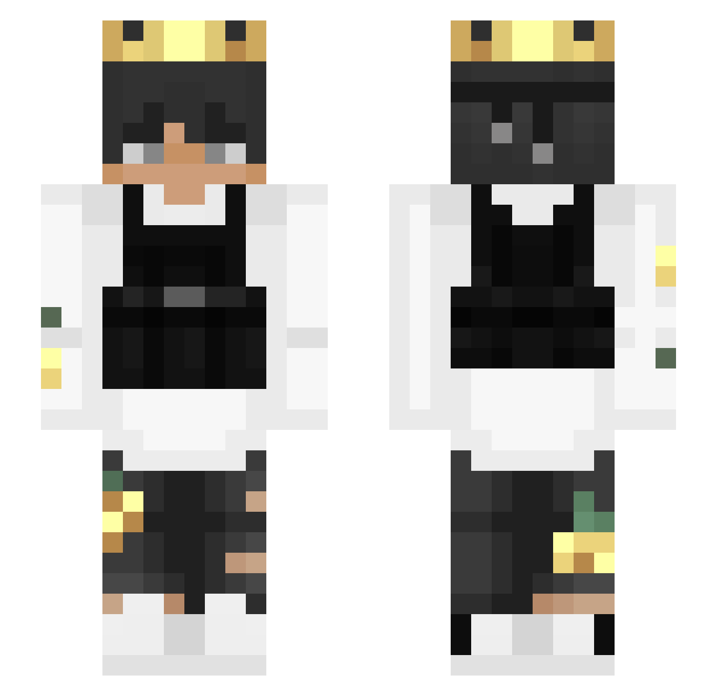 BnLeBn Minecraft skin, front and back view