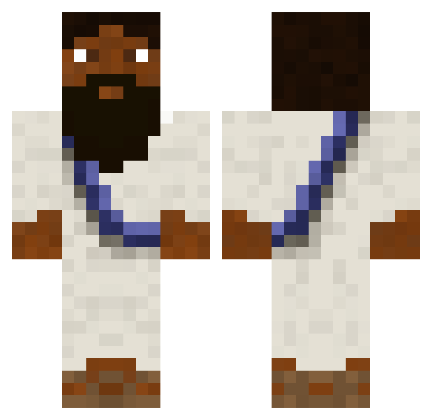 Heygeon Minecraft skin, front and back view