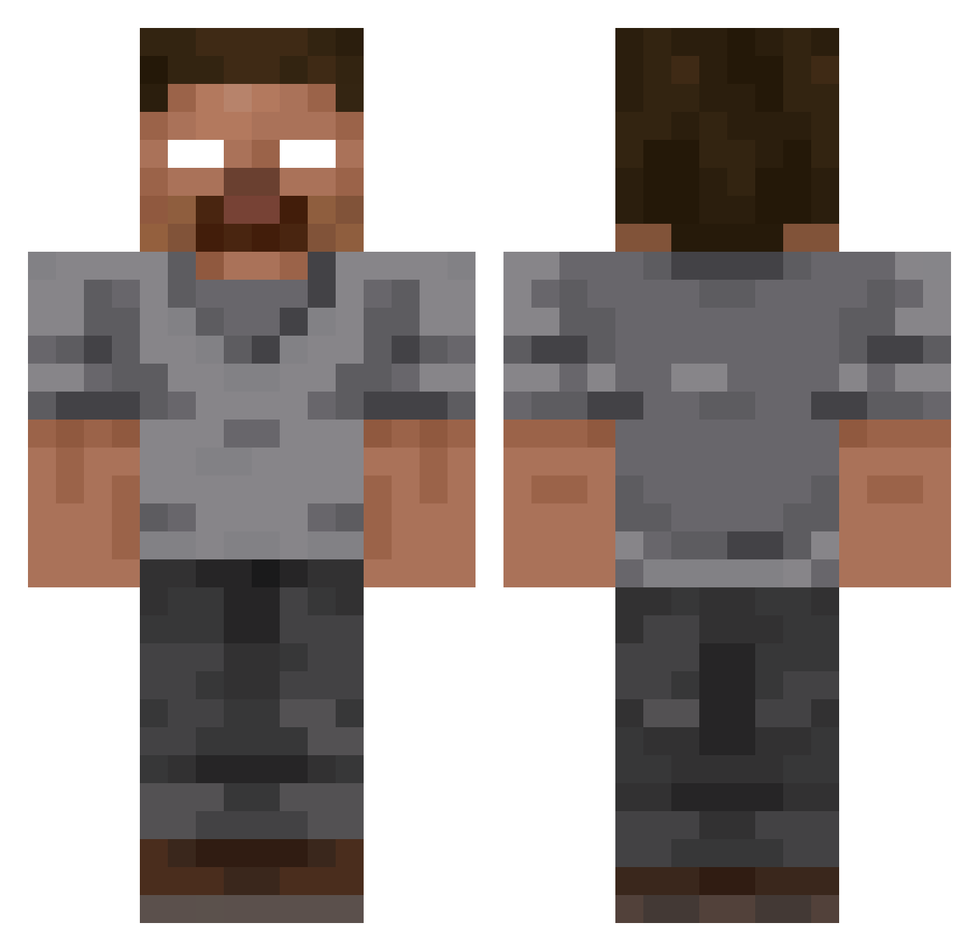 Hanokh Minecraft skin, front and back view
