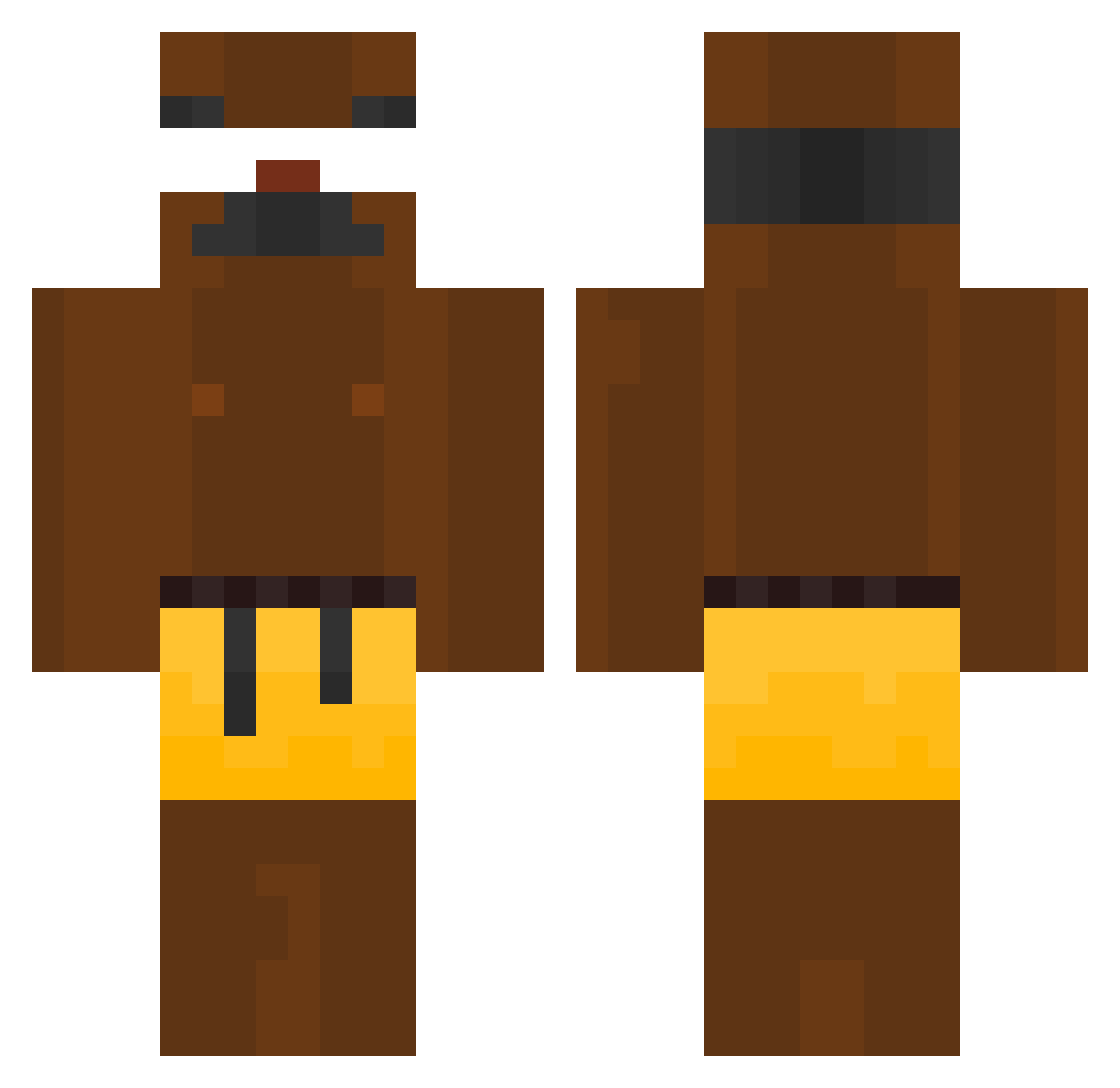 Guuh_ Minecraft skin, front and back view