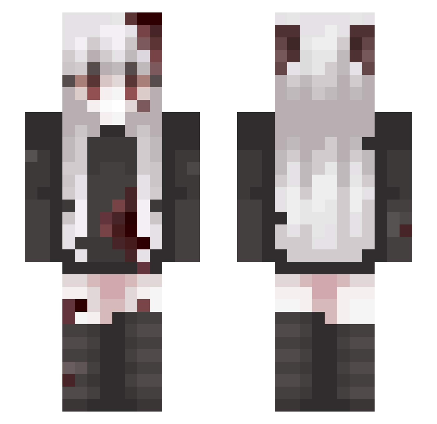 BFVeitmd Minecraft skin, front and back view