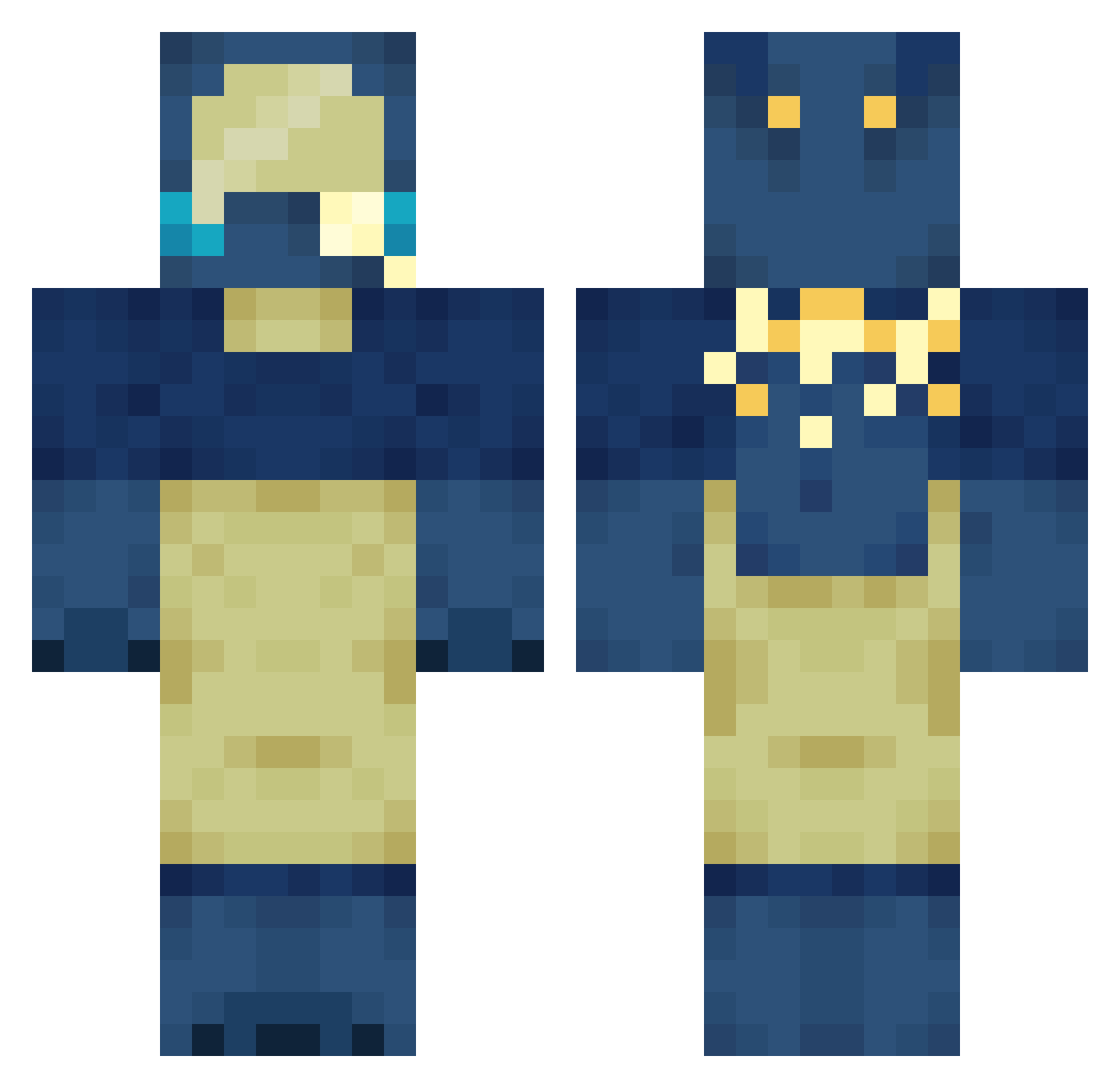 ScrapsInTheBin Minecraft skin, front and back view