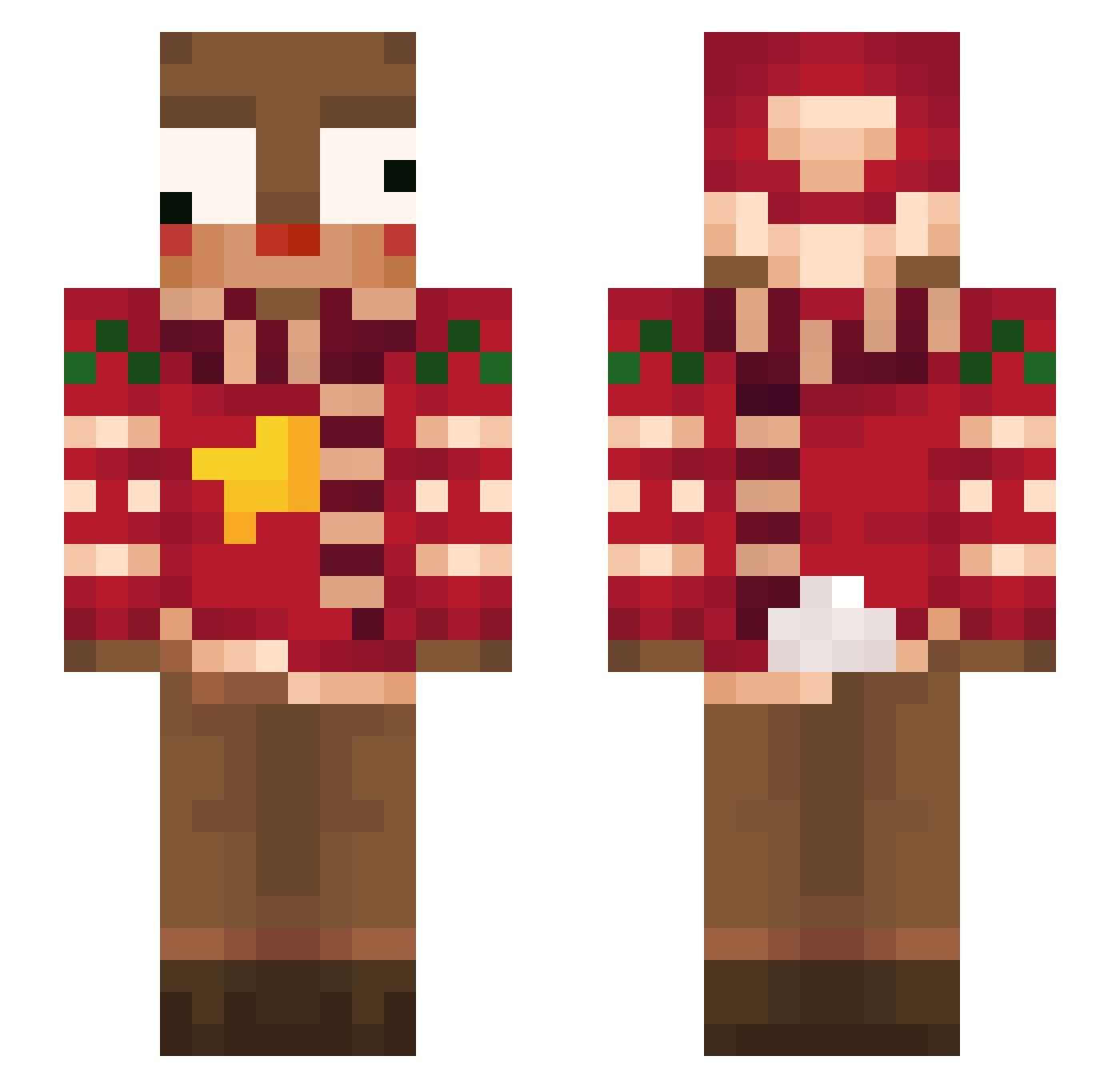 ArloTheDeer Minecraft skin, front and back view