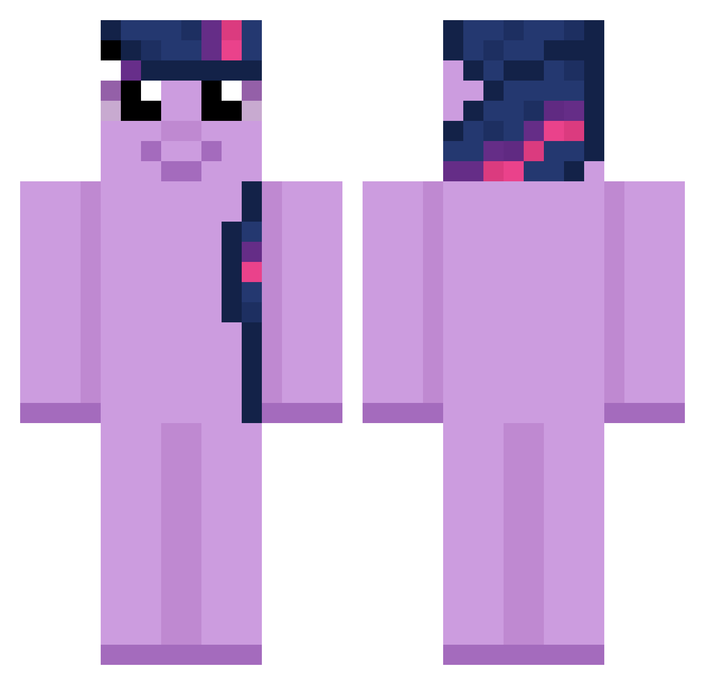 CypreX03 Minecraft skin, front and back view