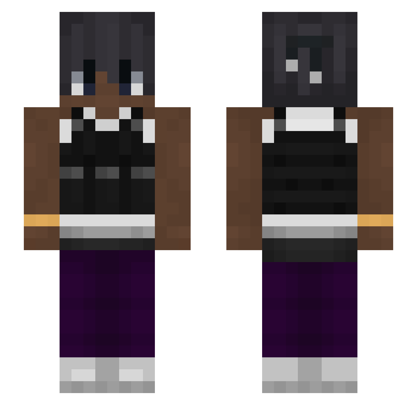 48Hate Minecraft skin, front and back view