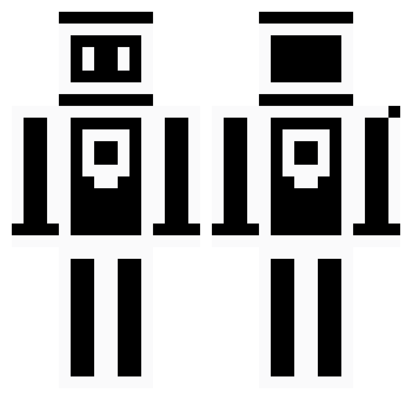 swlx Minecraft skin, front and back view