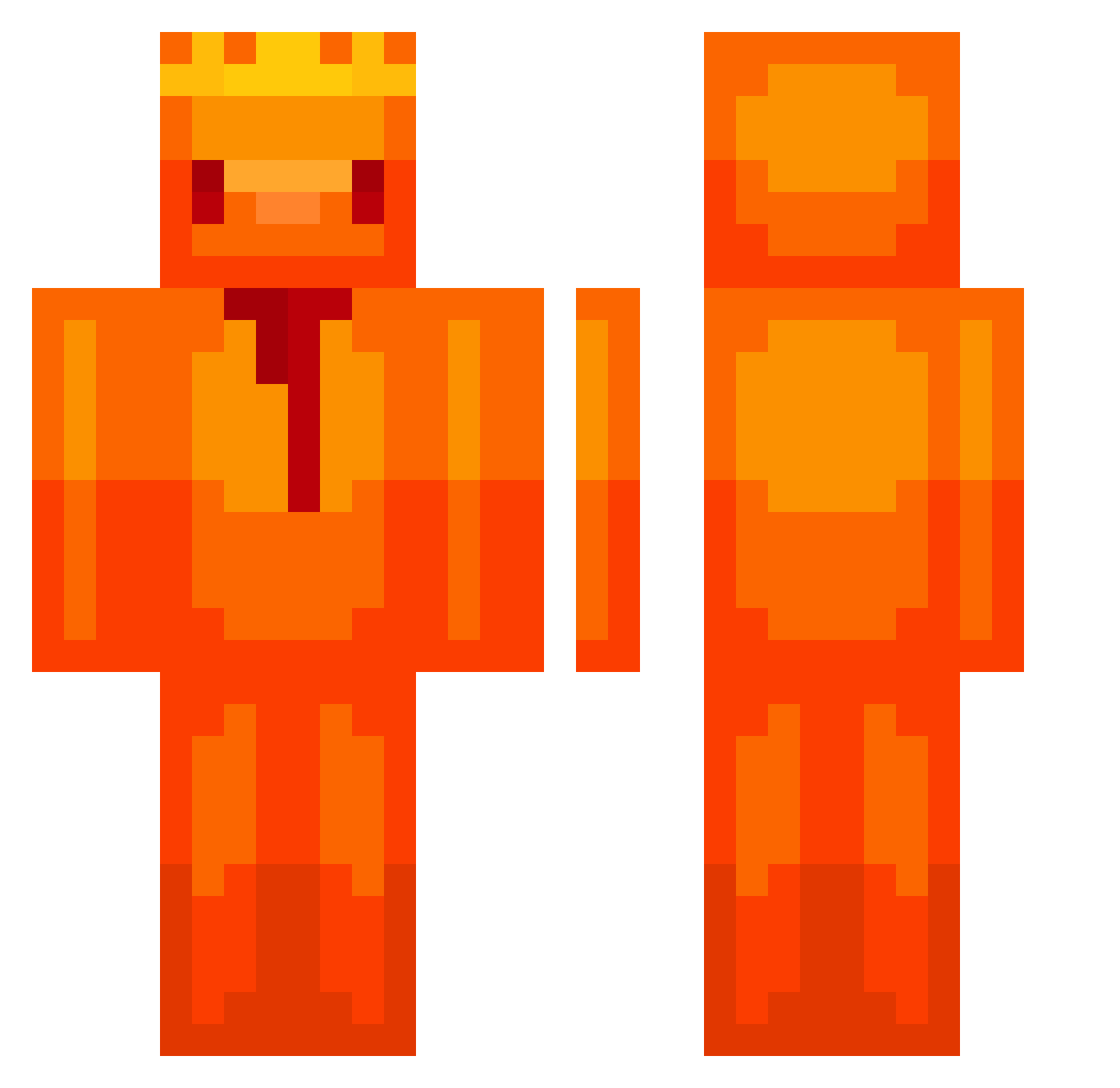 Nebek12345 Minecraft skin, front and back view