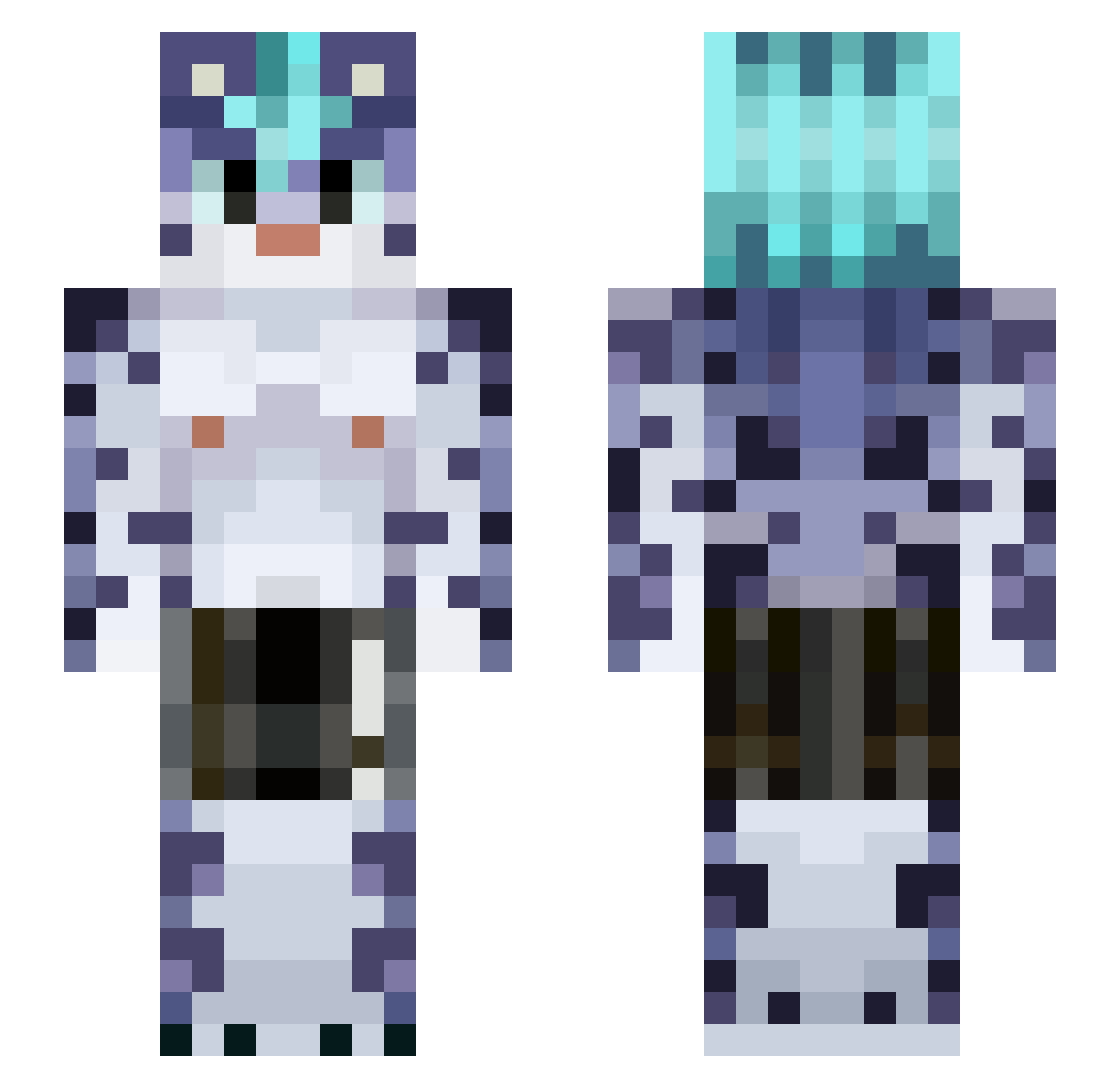 Tim_242 Minecraft skin, front and back view