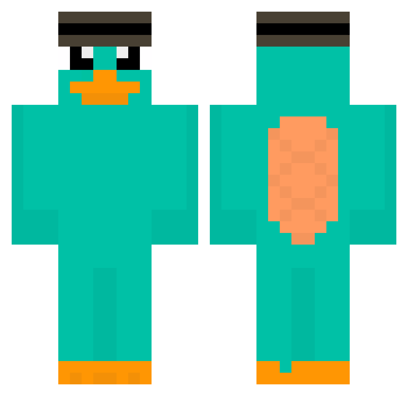 jonasstart9663 Minecraft skin, front and back view