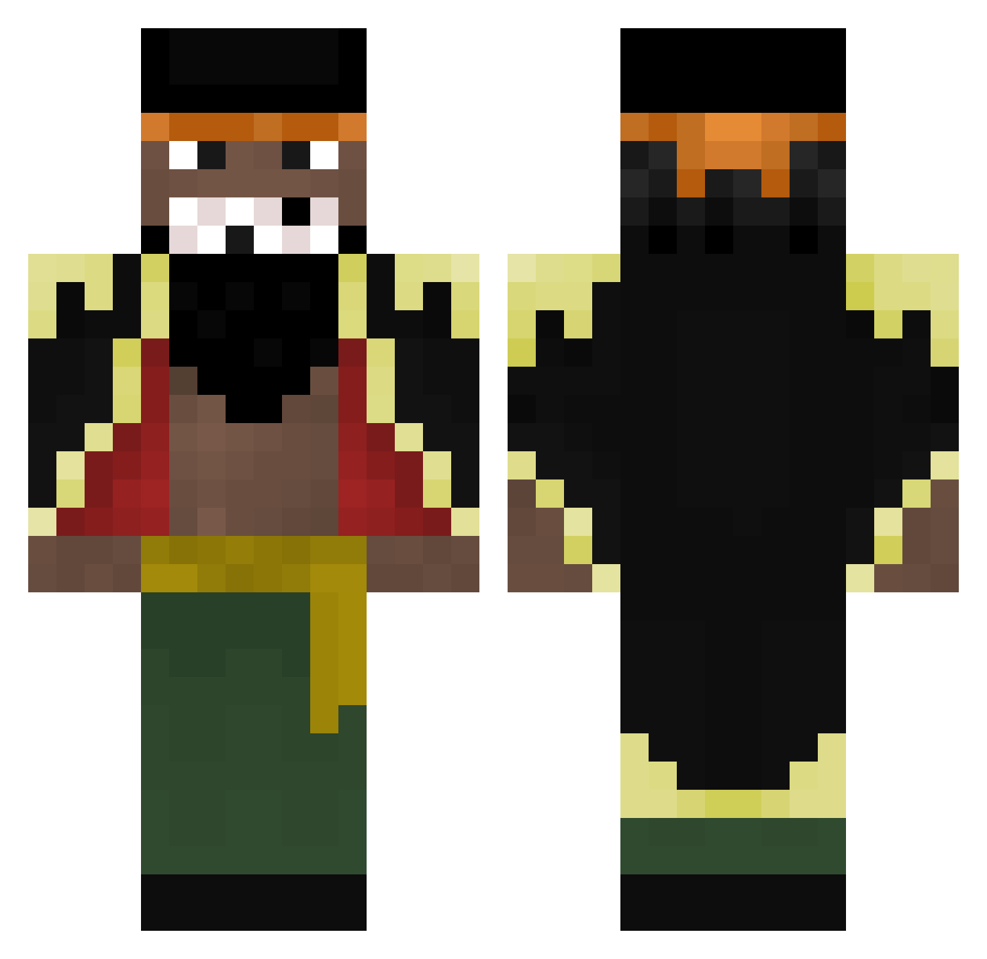 EddieSZN Minecraft skin, front and back view
