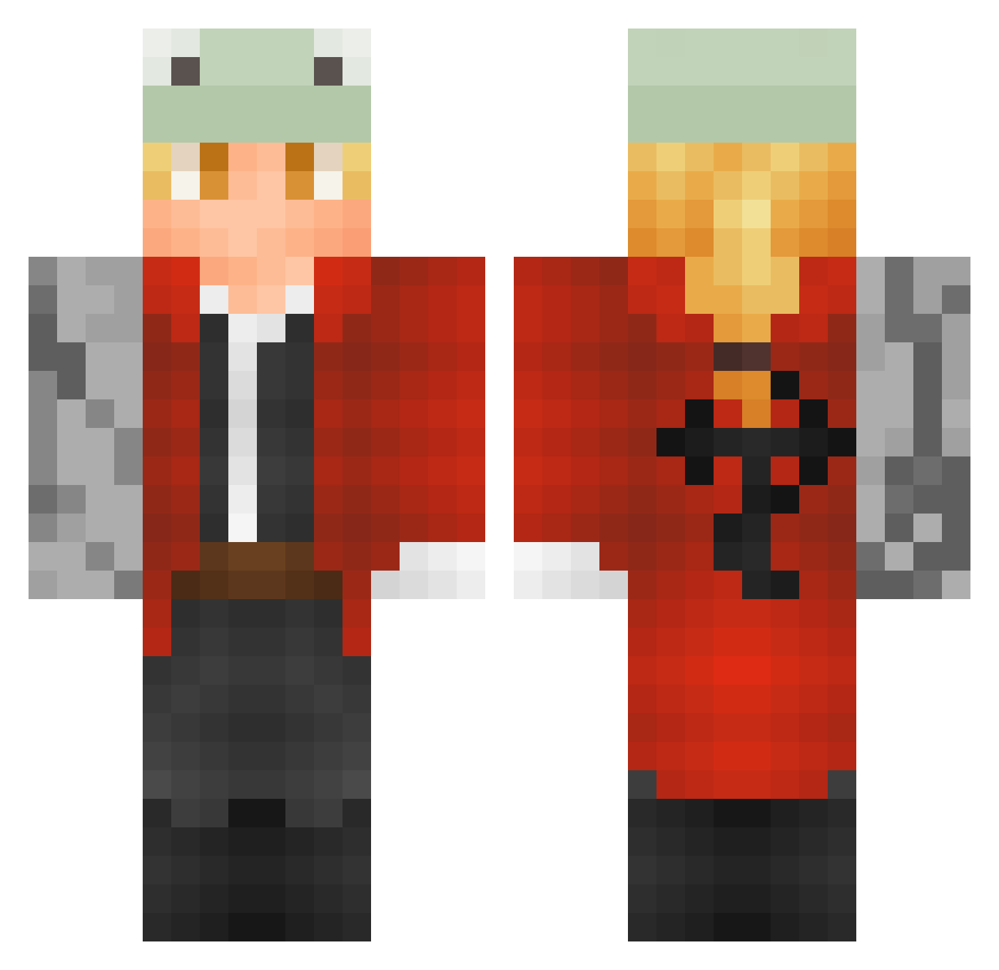 zfddude Minecraft skin, front and back view