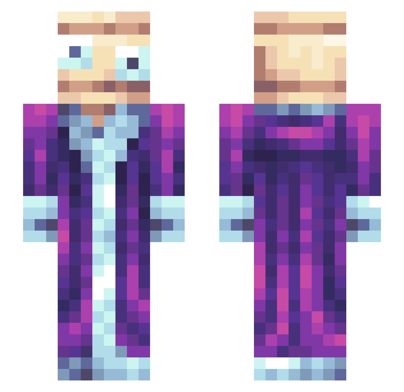 DiasJB Minecraft skin, front and back view
