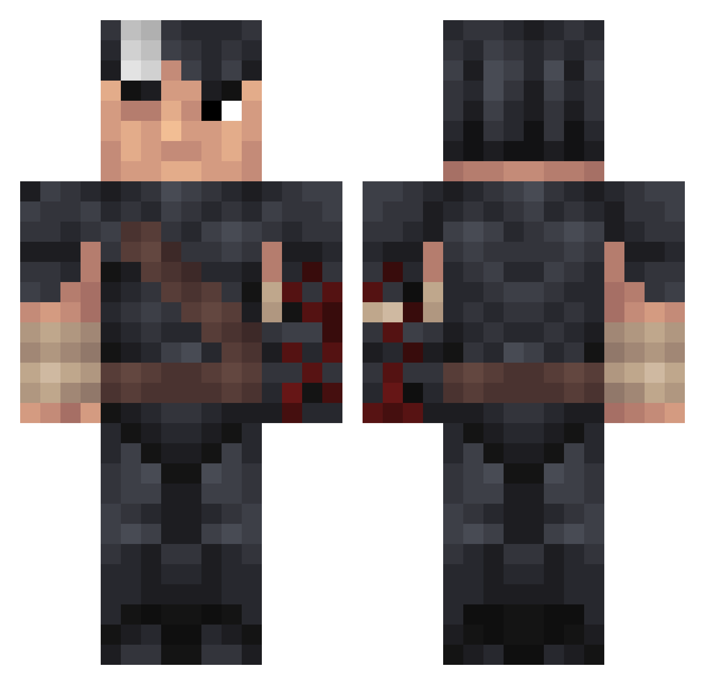 spider_cat90 Minecraft skin, front and back view