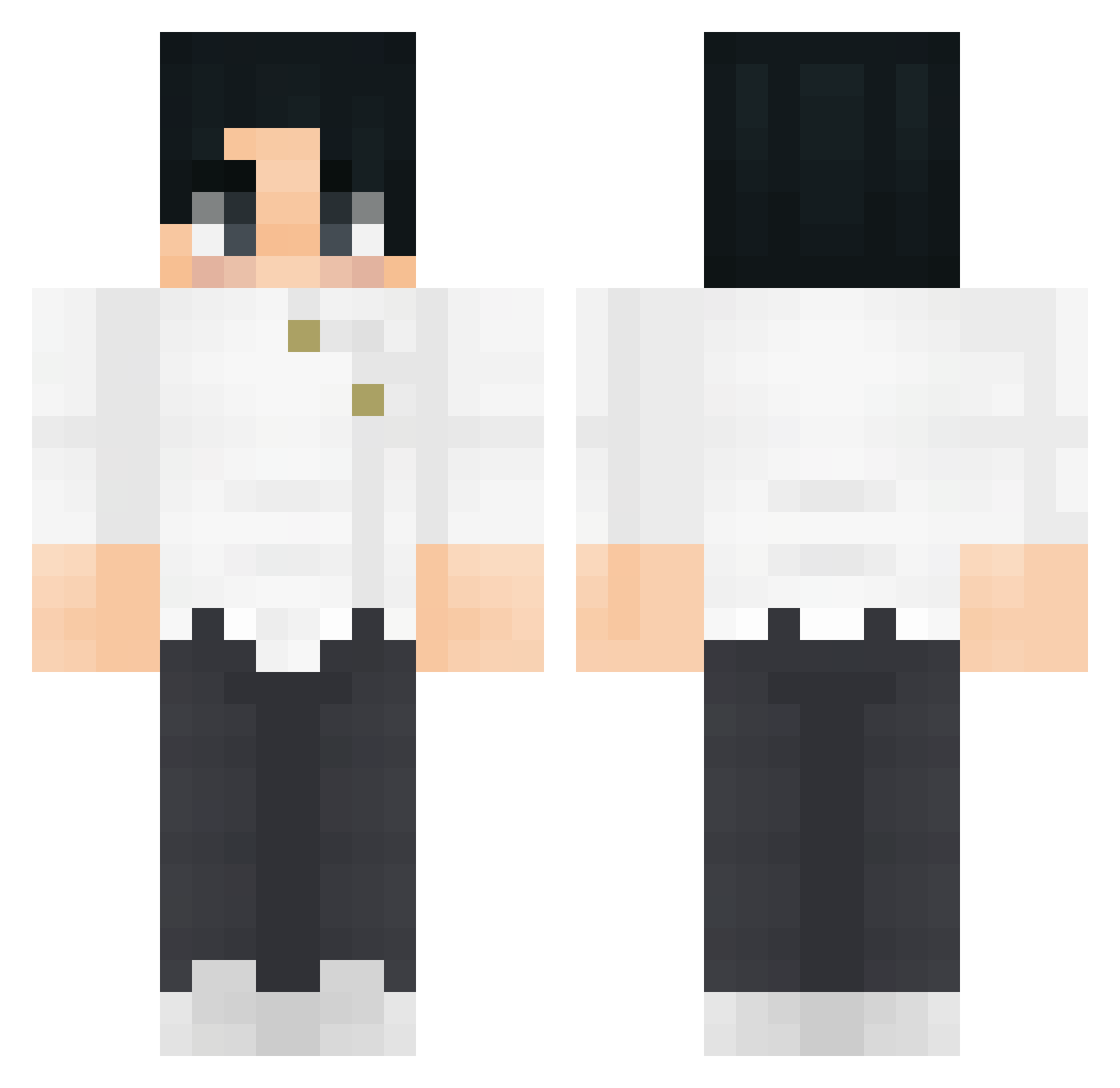Lushine_ Minecraft skin, front and back view