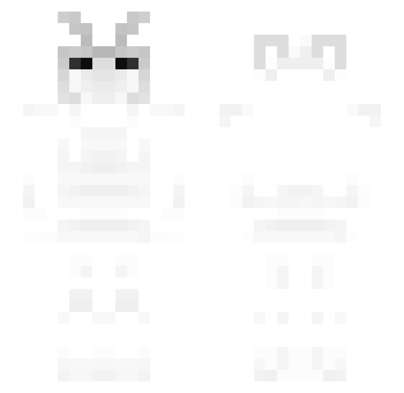 XSorcerer Minecraft skin, front and back view
