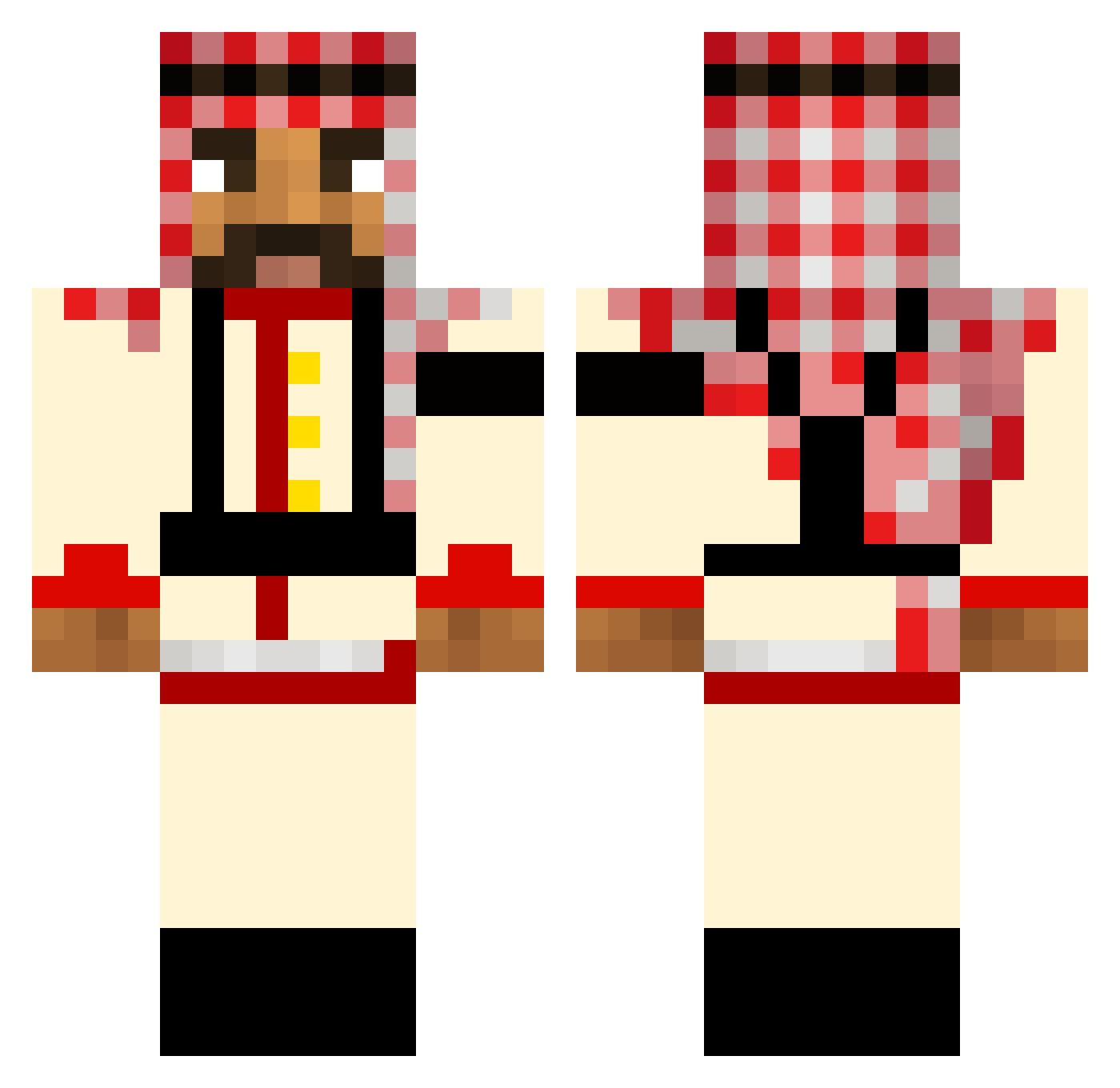 walec2115 Minecraft skin, front and back view