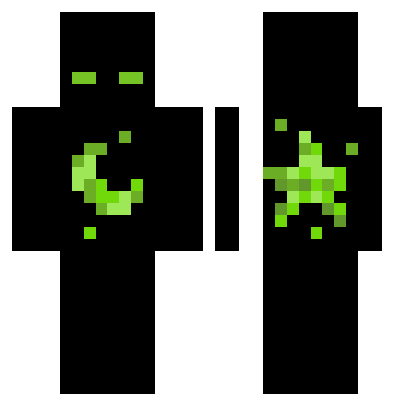 Gravediggers Minecraft skin, front and back view